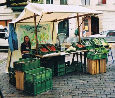 unser Marktstand in Kreuzberg